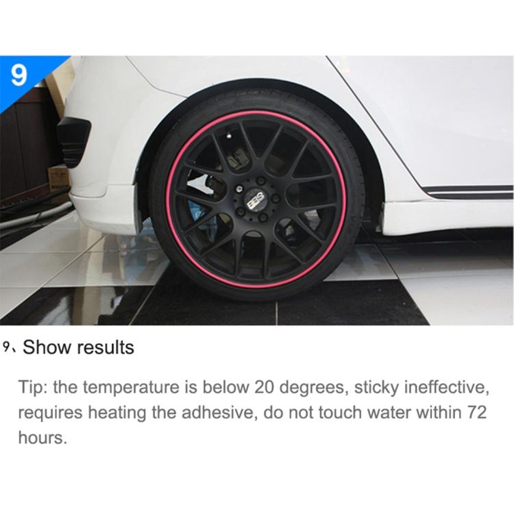 Universal Decorative Scratchproof Stickup 8M Flexible Car Wheel Hub TRIM Mouldings Decoration Strip(White) by buy2fix