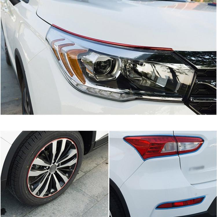 Universal Decorative Scratchproof Stickup 8M Flexible Car Wheel Hub TRIM Mouldings Decoration Strip(White) by buy2fix