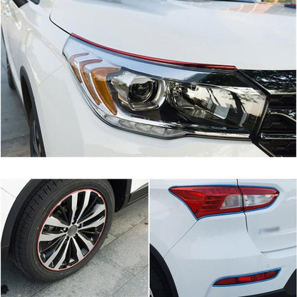 Universal Decorative Scratchproof Stickup 8M Flexible Car Wheel Hub TRIM Mouldings Decoration Strip(White) by buy2fix