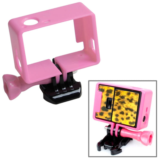 TMC High Quality Tripod Cradle Frame Mount Housing for GoPro HERO4 /3+ /3, HR191(Pink) - Protective Frame by TMC | Online Shopping UK | buy2fix