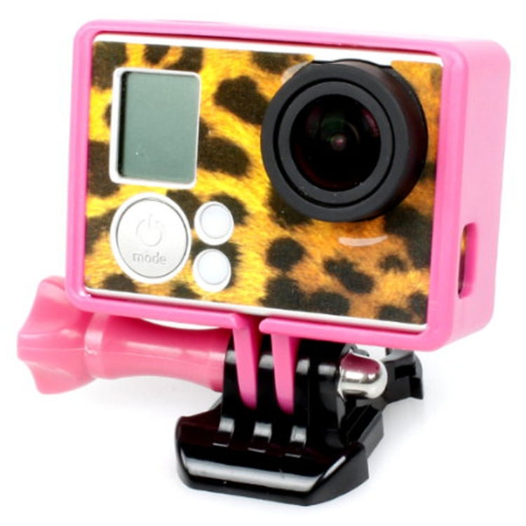 TMC High Quality Tripod Cradle Frame Mount Housing for GoPro HERO4 /3+ /3, HR191(Pink) - Protective Frame by TMC | Online Shopping UK | buy2fix