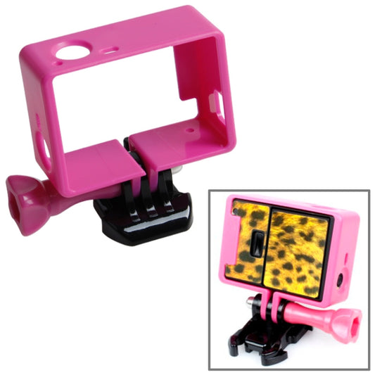 TMC High Quality Tripod Cradle Frame Mount Housing for GoPro HERO4 /3+ /3, HR191(Magenta) - Protective Frame by TMC | Online Shopping UK | buy2fix