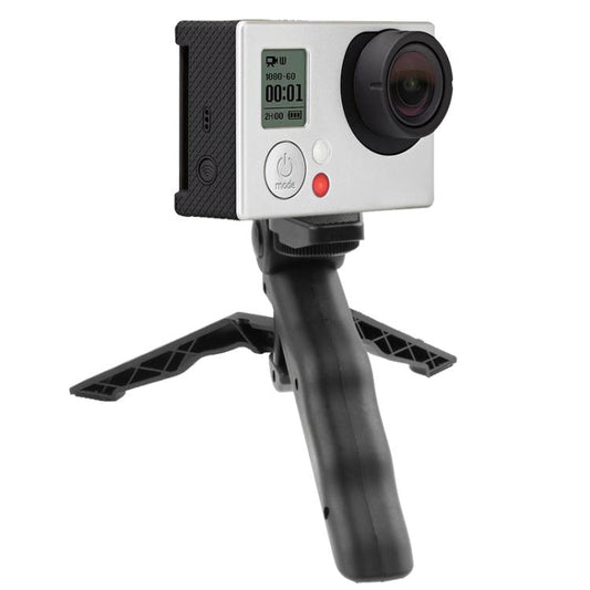 Portable Folding Desktop Stand Rotation Tripod For GoPro, Insta360, DJI and Other Action Cameras(Black) - Portable Mini Tripod by buy2fix | Online Shopping UK | buy2fix