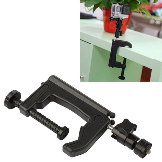 Desktop Fixed Clamp Holder Mount with Tripod Adapter for GoPro, Insta360, DJI and Other Action Cameras, Clamp Size: 1 - 6 cm - Holder by buy2fix | Online Shopping UK | buy2fix