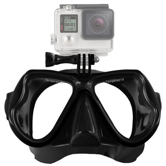 Water Sports Diving Equipment Diving Mask Swimming Glasses for GoPro, Insta360, DJI and Other Action Cameras(Black) - Diving Mask by buy2fix | Online Shopping UK | buy2fix