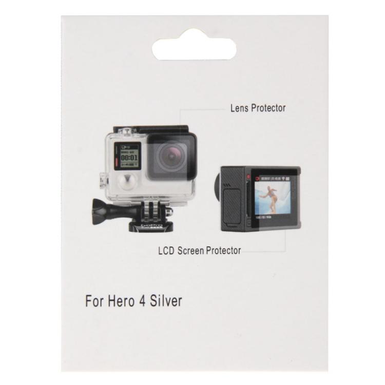 Ultra Clear LCD Screen Protector + Housing Glass Lens Protector Film for GoPro HERO4 Silver Camera - Protective Film by buy2fix | Online Shopping UK | buy2fix