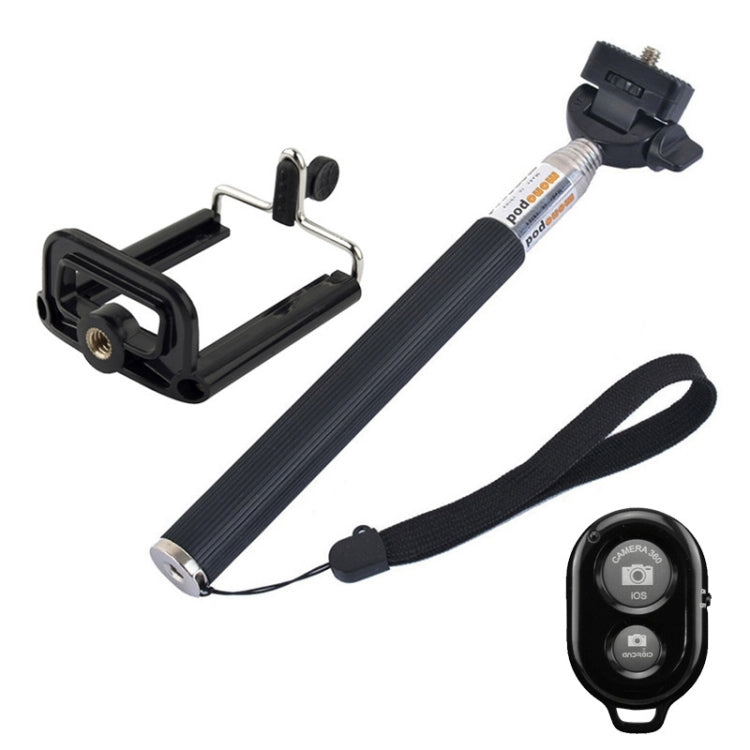 YKD-121 Extendable Handheld Selfie Monopod with Bluetooth Remote Shutter + Clip Holder Set for Mobile Phone - Hand-Sticking Bracket by buy2fix | Online Shopping UK | buy2fix