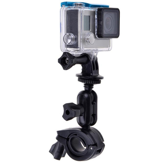 360 Degrees Rotation Bicycle Motorcycle Holder Handlebar Mount with Screw & Tripod Adapter for PULUZ Action Sports Cameras Jaws Flex Clamp Mount for GoPro, Insta360, DJI and Other Action Cameras - Bicycle Handlebar Mount by buy2fix | Online Shopping UK | buy2fix