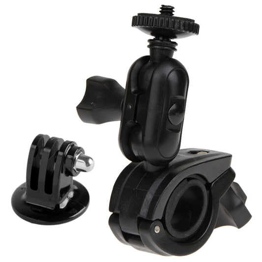 360 Degrees Rotation Bicycle Motorcycle Holder Handlebar Mount with Screw & Tripod Adapter for PULUZ Action Sports Cameras Jaws Flex Clamp Mount for GoPro, Insta360, DJI and Other Action Cameras - Bicycle Handlebar Mount by buy2fix | Online Shopping UK | buy2fix