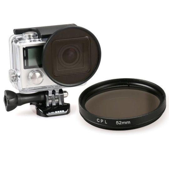 52mm Round Circle CPL Lens Filter for GoPro HERO 4 / 3+, Xiaoyi Sport Cameras and Other Sport Cameras Dive Housing
