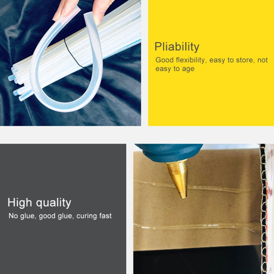10 PCS Practical Transparent White Hot Melt Glue Stick, Size: 270 x 7mm - Hot Melt Glue Gun by buy2fix | Online Shopping UK | buy2fix