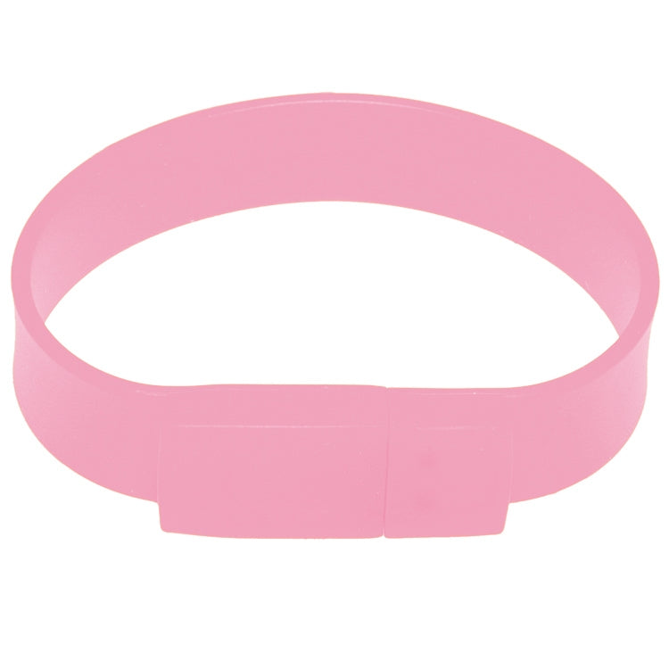 8GB Silicon Bracelets USB 2.0 Flash Disk(Pink) by buy2fix