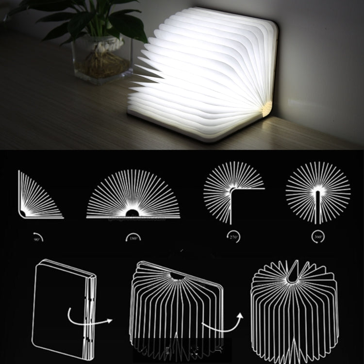 Creative LED Flip Origami Book Lamp Nightlights, Warm White Light + White Light, FS-LED01 500 lumens by buy2fix