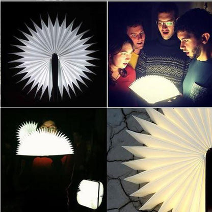 Creative LED Flip Origami Book Lamp Nightlights, Warm White Light + White Light, FS-LED01 500 lumens by buy2fix