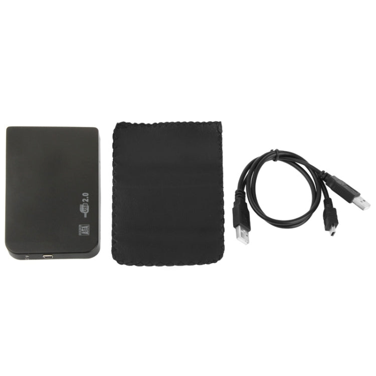 2.5 inch SATA HDD External Case, Size: 126mm x 75mm x 13mm (Black) by buy2fix
