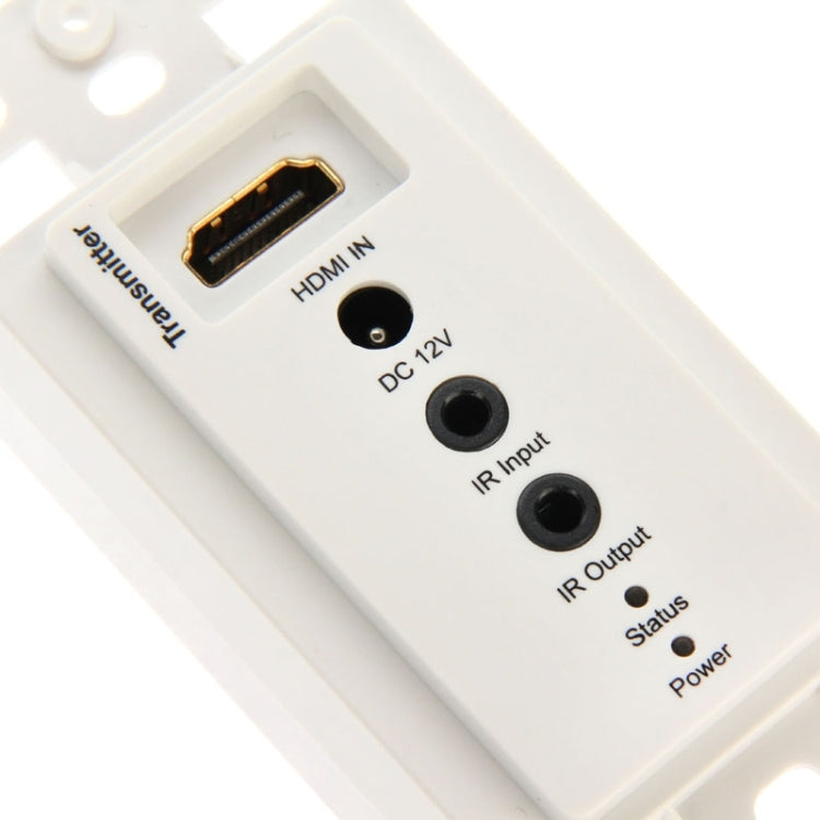 HDMI Single Cat5e / 6 50 Meters Wall Plate Extender, EU Plug (White) - Amplifier by buy2fix | Online Shopping UK | buy2fix