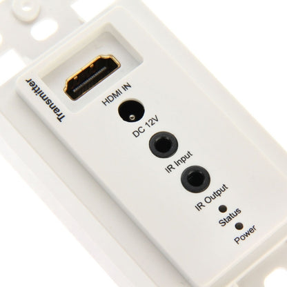 HDMI Single Cat5e / 6 50 Meters Wall Plate Extender, EU Plug (White) - Amplifier by buy2fix | Online Shopping UK | buy2fix