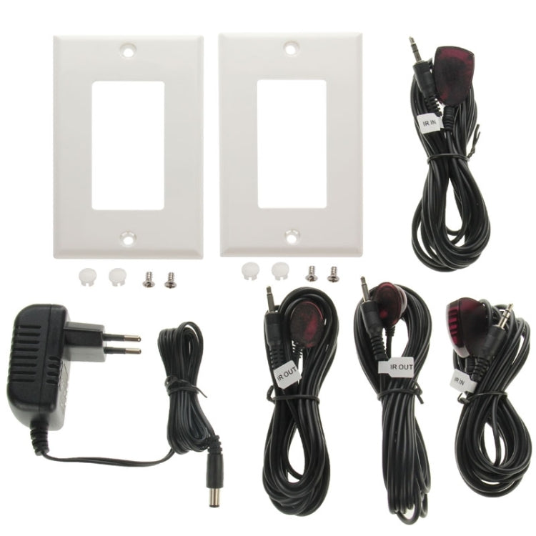 HDMI Single Cat5e / 6 50 Meters Wall Plate Extender, EU Plug (White) - Amplifier by buy2fix | Online Shopping UK | buy2fix