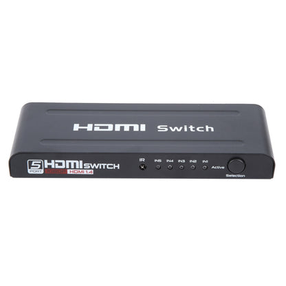 Full HD 1080P 5 Ports HDMI Switch with Remote Control & LED Indicator(Black) by buy2fix
