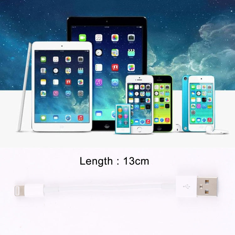 8 Pin to USB Sync Data / Charging Cable, Cable Length: 13cm(White) by buy2fix