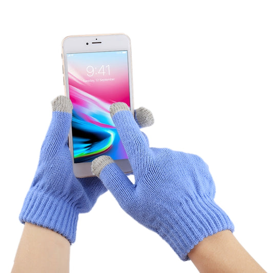 Three Fingers Touch Screen Gloves, For iPhone, Galaxy, Huawei, Xiaomi, HTC, Sony, LG and other Touch Screen Devices(Blue) - Touch Gloves by buy2fix | Online Shopping UK | buy2fix