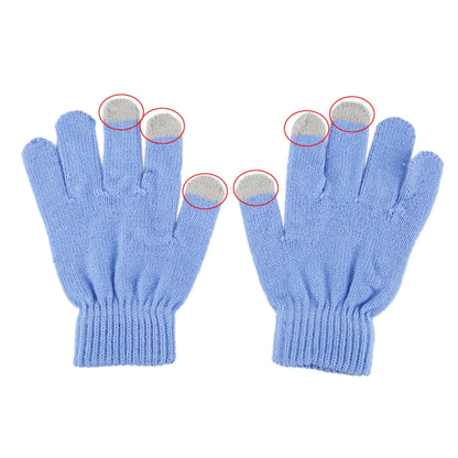 Three Fingers Touch Screen Gloves, For iPhone, Galaxy, Huawei, Xiaomi, HTC, Sony, LG and other Touch Screen Devices(Blue) - Touch Gloves by buy2fix | Online Shopping UK | buy2fix