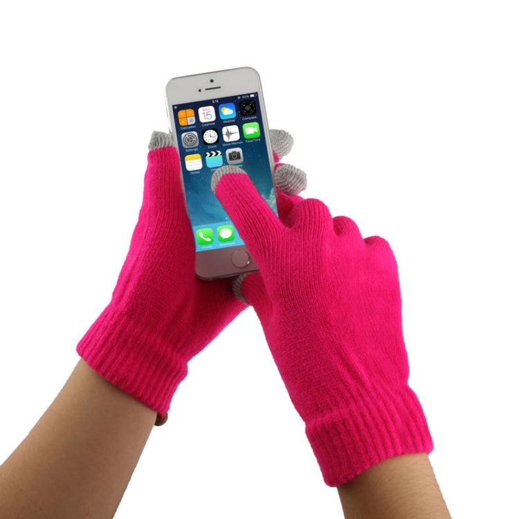 Three Fingers Touch Screen Gloves, For iPhone, Galaxy, Huawei, Xiaomi, HTC, Sony, LG and other Touch Screen Devices(Magenta) - Touch Gloves by buy2fix | Online Shopping UK | buy2fix