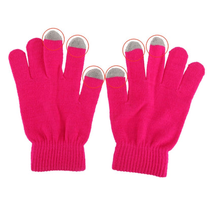 Three Fingers Touch Screen Gloves, For iPhone, Galaxy, Huawei, Xiaomi, HTC, Sony, LG and other Touch Screen Devices(Magenta) - Touch Gloves by buy2fix | Online Shopping UK | buy2fix