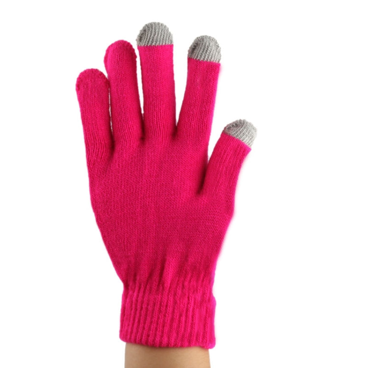 Three Fingers Touch Screen Gloves, For iPhone, Galaxy, Huawei, Xiaomi, HTC, Sony, LG and other Touch Screen Devices(Magenta) - Touch Gloves by buy2fix | Online Shopping UK | buy2fix