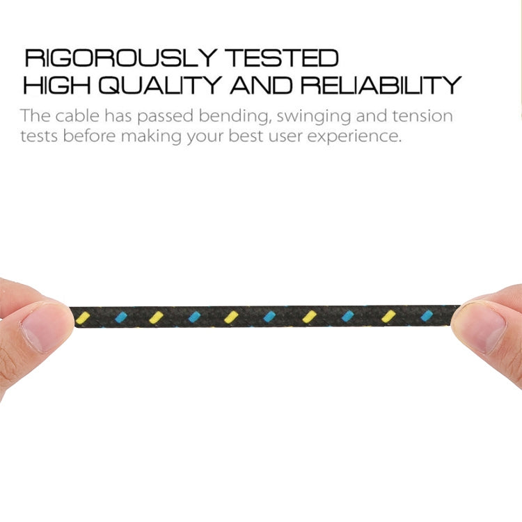 1m Nylon Netting Style USB 8 Pin Data Transfer Charging Cable for iPhone, iPad(Black) by buy2fix