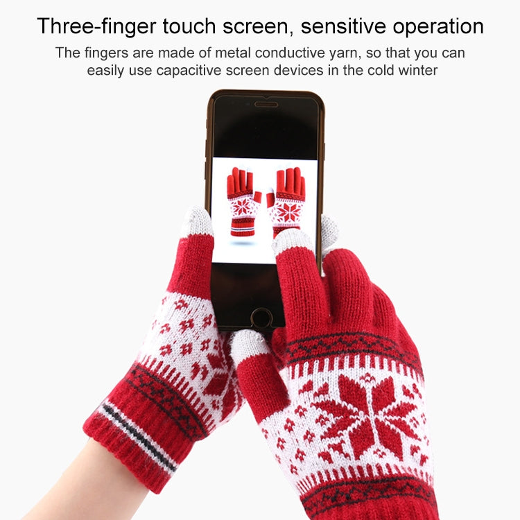 Multifunctional Three Fingers Touch Screen Wool Warm Gloves, For iPhone, Galaxy, Huawei, Xiaomi, HTC, Sony, LG and other Touch Screen Devices(Pink) - Touch Gloves by buy2fix | Online Shopping UK | buy2fix