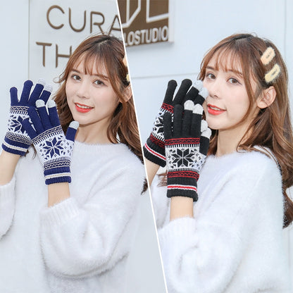 Multifunctional Three Fingers Touch Screen Wool Warm Gloves, For iPhone, Galaxy, Huawei, Xiaomi, HTC, Sony, LG and other Touch Screen Devices(Pink) - Touch Gloves by buy2fix | Online Shopping UK | buy2fix