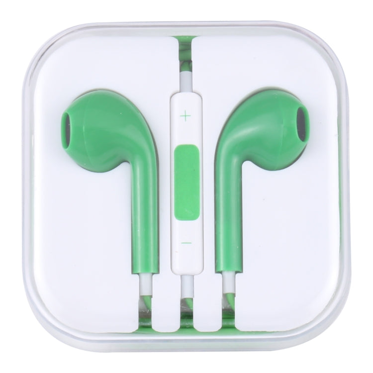 EarPods Wired Headphones Earbuds with Wired Control & Mic(Green) - In Ear Wired Earphone by buy2fix | Online Shopping UK | buy2fix