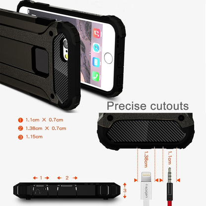 For iPhone 6 & 6s Tough Armor TPU + PC Combination Case(Black) by buy2fix