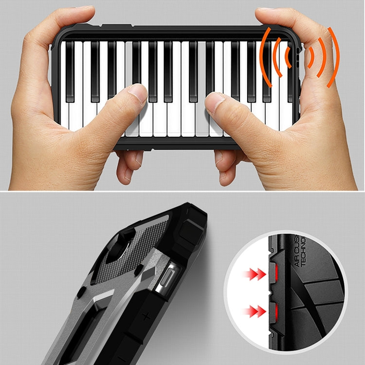 For iPhone 6 & 6s Tough Armor TPU + PC Combination Case(Grey) by buy2fix