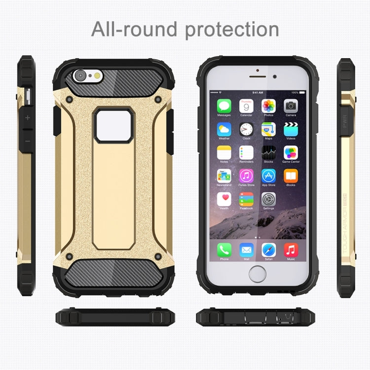 For iPhone 6 & 6s Tough Armor TPU + PC Combination Case(Gold) by buy2fix