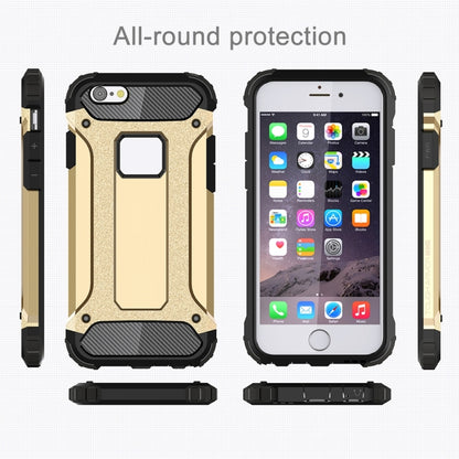 For iPhone 6 & 6s Tough Armor TPU + PC Combination Case(Gold) by buy2fix