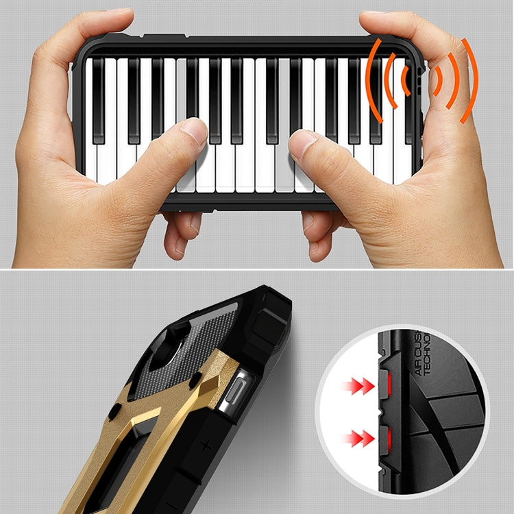 For iPhone 6 & 6s Tough Armor TPU + PC Combination Case(Gold) by buy2fix