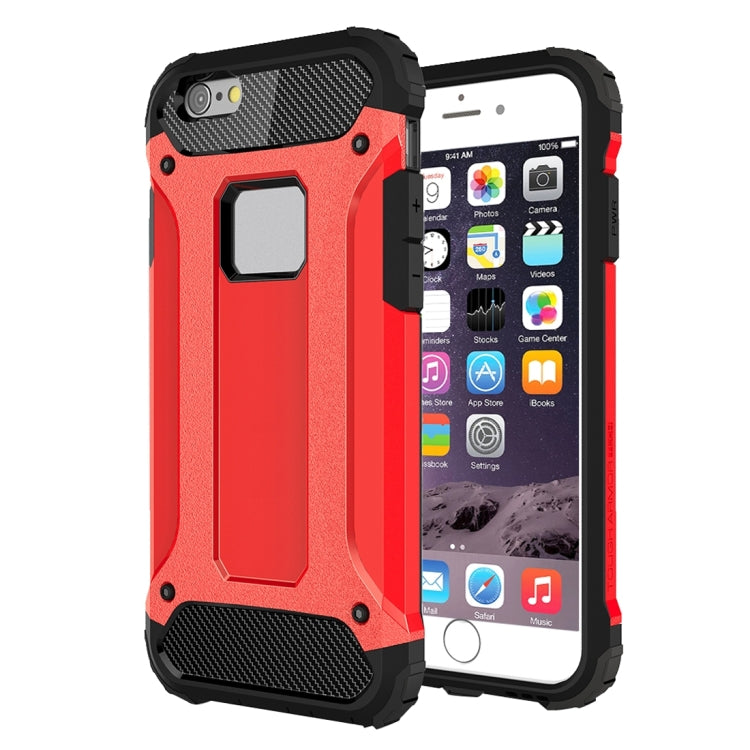 For iPhone 6 & 6s Tough Armor TPU + PC Combination Case(Red) by buy2fix