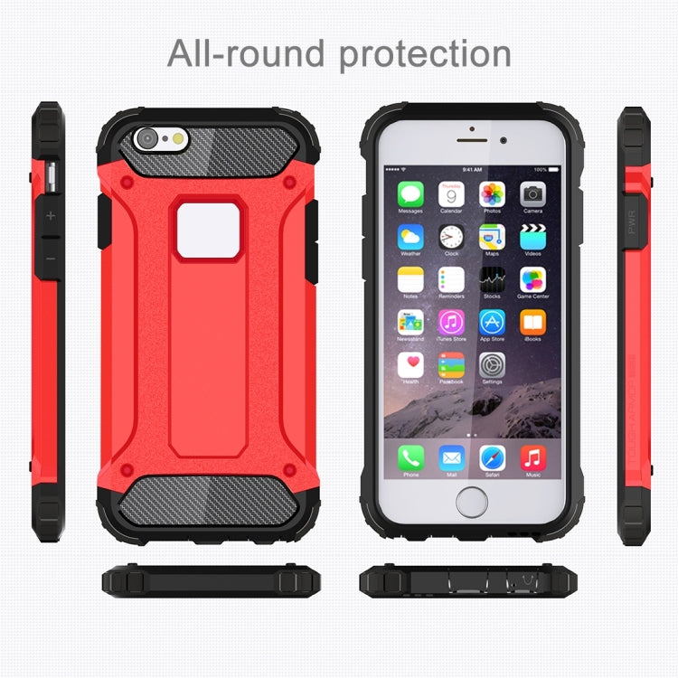 For iPhone 6 & 6s Tough Armor TPU + PC Combination Case(Red) by buy2fix