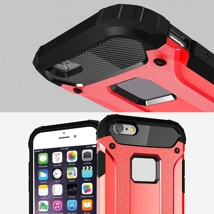 For iPhone 6 & 6s Tough Armor TPU + PC Combination Case(Red) by buy2fix