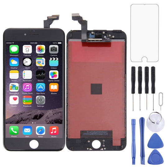 LCD-Bildschirm und Digitizer-Vollmontage mit Rahmen für iPhone 6 Plus (Schwarz)