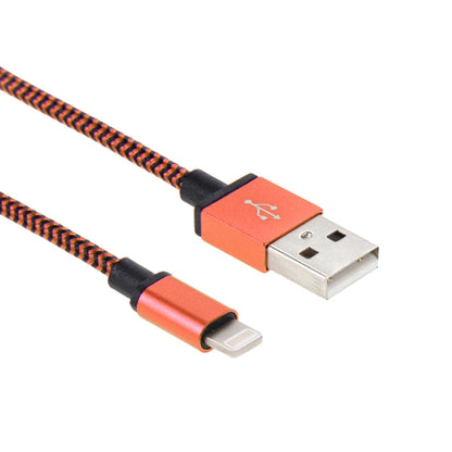 2m Woven Style 8 Pin to USB Sync Data / Charging Cable(Orange) by buy2fix
