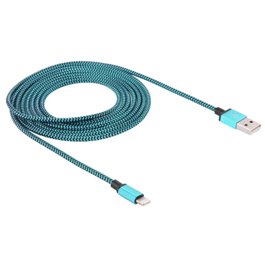 2m Woven Style 8 Pin to USB Sync Data / Charging Cable(Blue) by buy2fix