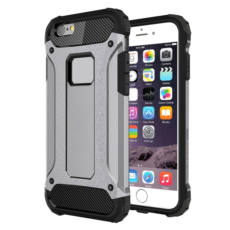 For iPhone 6 Plus & 6s Plus Tough Armor TPU + PC Combination Case(Grey) by buy2fix