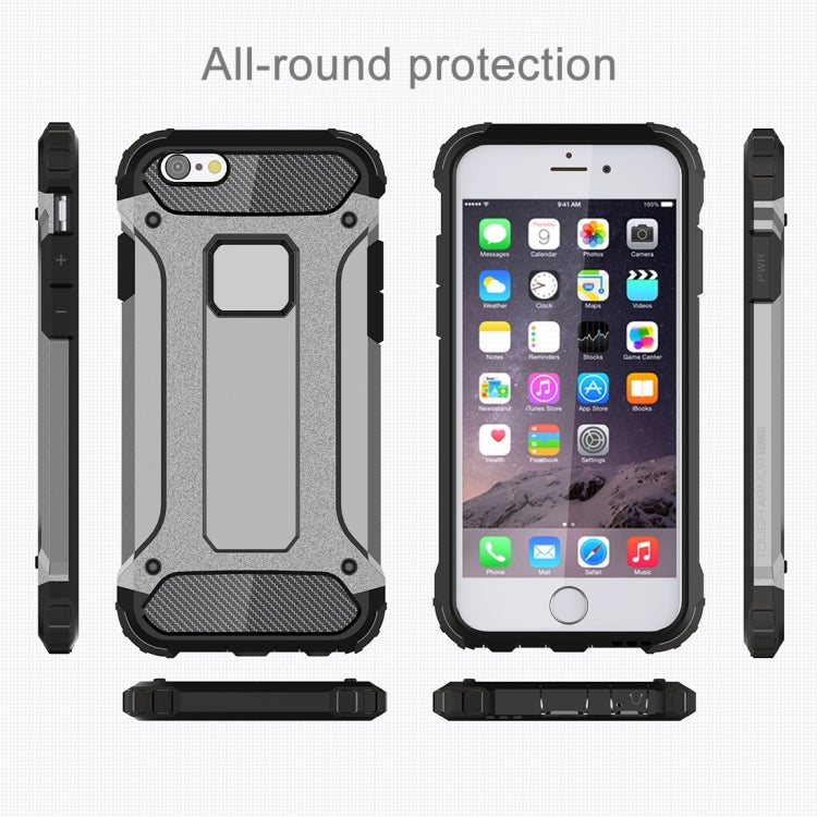 For iPhone 6 Plus & 6s Plus Tough Armor TPU + PC Combination Case(Grey) by buy2fix