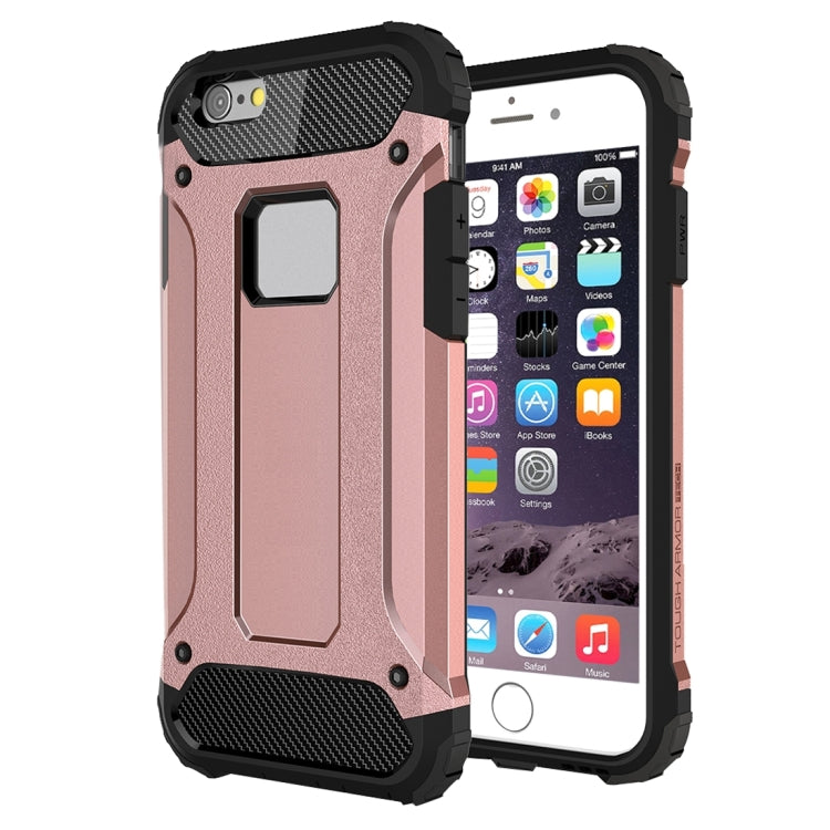 For iPhone 6 Plus & 6s Plus Tough Armor TPU + PC Combination Case(Rose Gold) by buy2fix