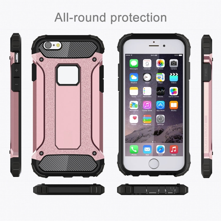 For iPhone 6 Plus & 6s Plus Tough Armor TPU + PC Combination Case(Rose Gold) by buy2fix