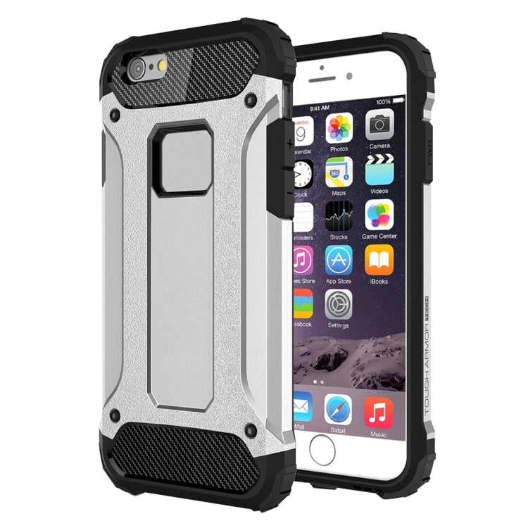 For iPhone 6 Plus & 6s Plus Tough Armor TPU + PC Combination Case(Silver) by buy2fix