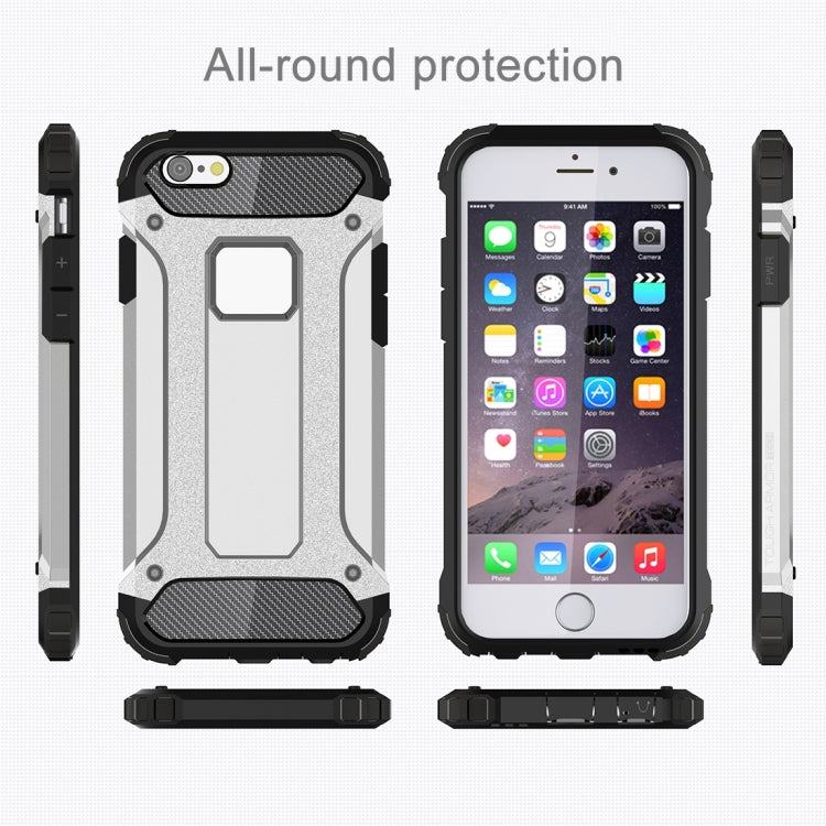For iPhone 6 Plus & 6s Plus Tough Armor TPU + PC Combination Case(Silver) by buy2fix